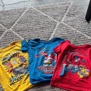 Transformers Kids Short Sleeve Tees - Red, Blue, Yellow
